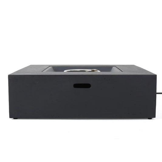 Modern 50,000 BTU Square Fire Table with Propane Tank - Gray