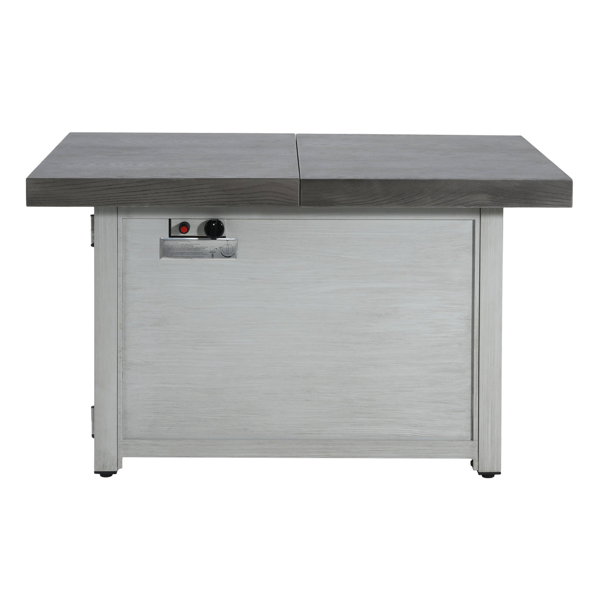 Extendable Rectangle Aluminum Alloy Fire Pit Table with 50,000 BTU - Dark Grey