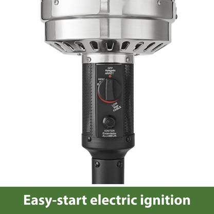 (3 Pack)  48,000 BTU Freestanding Metal Propane Patio Heater, Black
