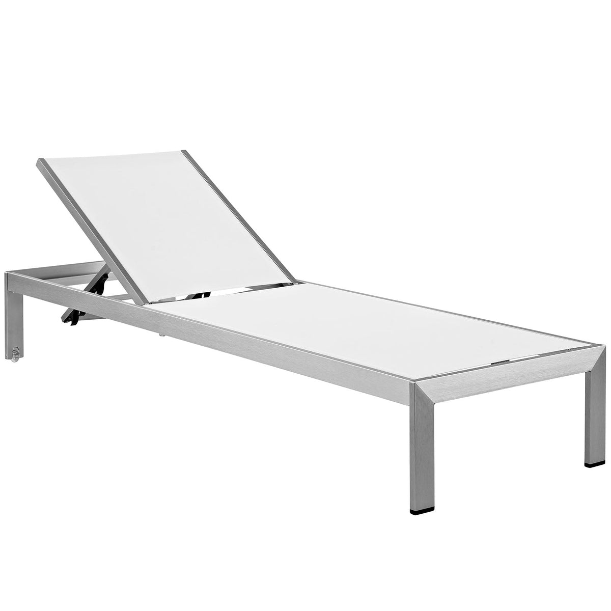 Modway Shore Outdoor Chaise Lounge Set – 6-Piece Aluminum Patio Collection