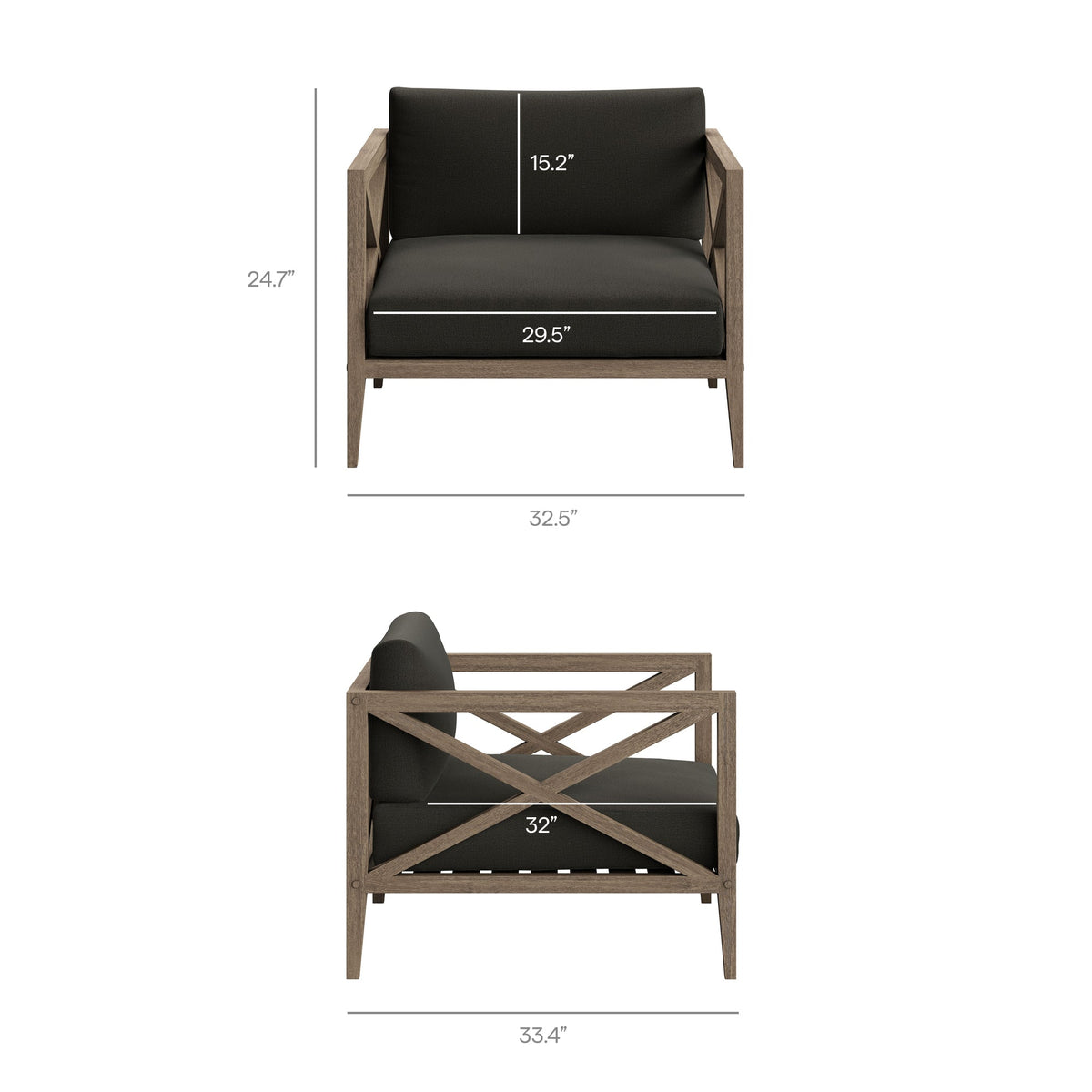 Northlake 5-Piece Outdoor Patio Teak Wood Furniture Set by Modway