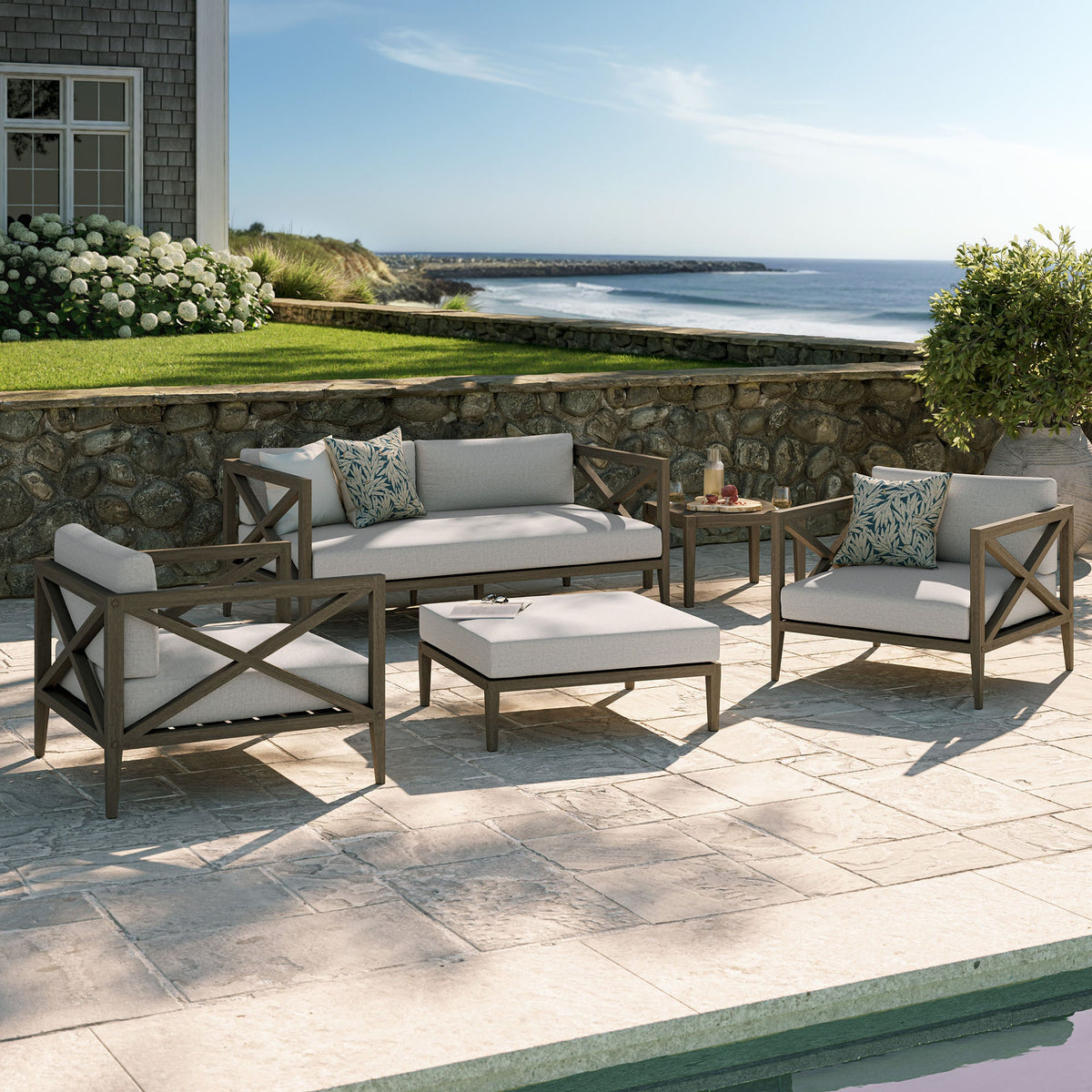 Northlake 5-Piece Outdoor Patio Teak Wood Furniture Set by Modway