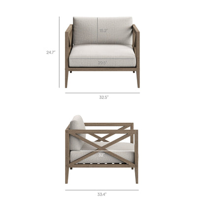 Northlake 5-Piece Outdoor Patio Teak Wood Furniture Set by Modway