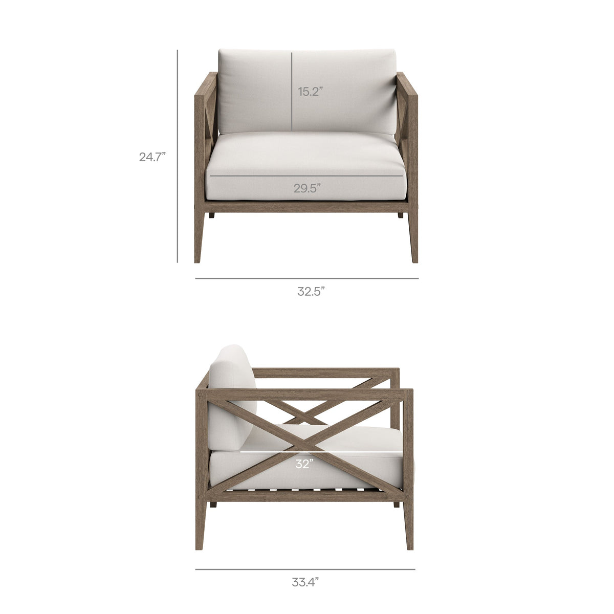 Northlake 5-Piece Outdoor Patio Teak Wood Furniture Set by Modway