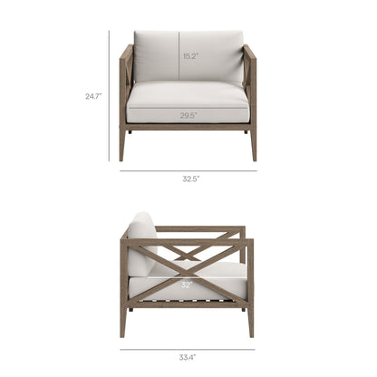 Northlake 5-Piece Outdoor Patio Teak Wood Furniture Set by Modway