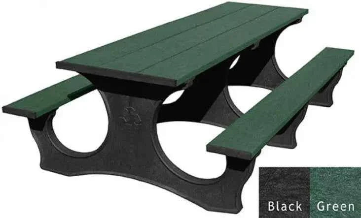 Polly Tuff ADA-Friendly Picnic Table – Durable 8 Ft Easy Access Outdoor Seating