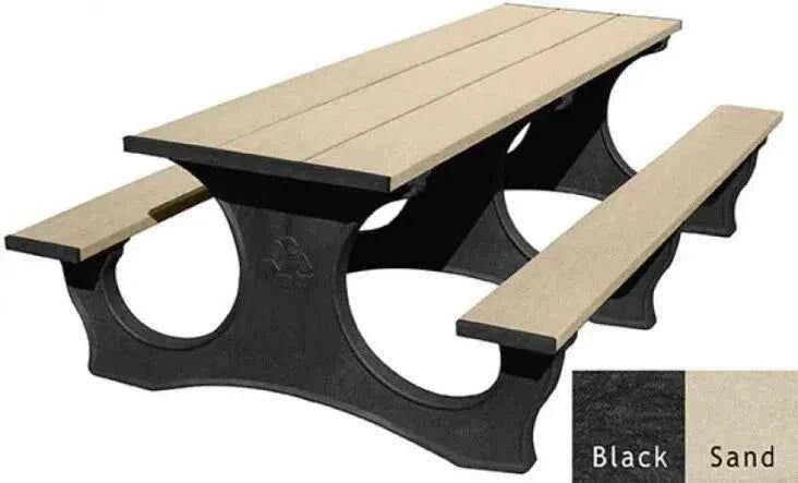 Polly Tuff ADA-Friendly Picnic Table – Durable 8 Ft Easy Access Outdoor Seating