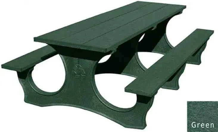 Polly Tuff ADA-Friendly Picnic Table – Durable 8 Ft Easy Access Outdoor Seating