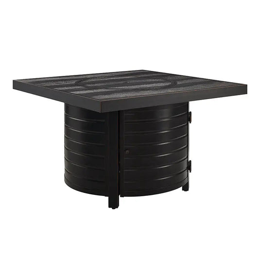 Yorke 40" Square Aluminum Convertible Gas Fire Pit Table
