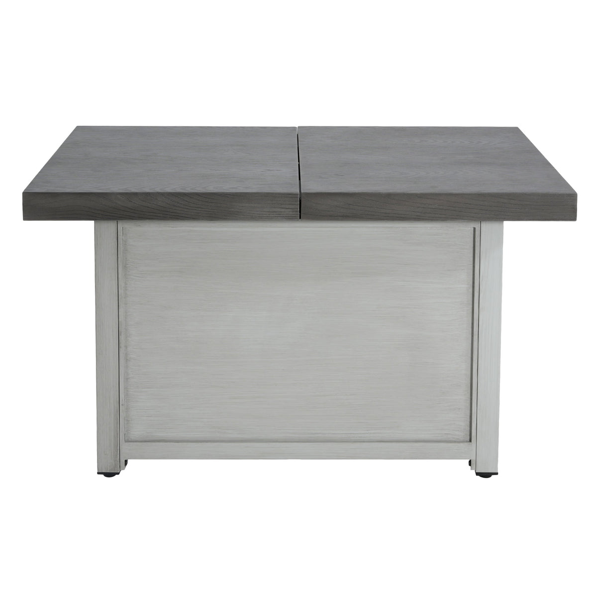 Extendable Rectangle Aluminum Alloy Fire Pit Table with 50,000 BTU - Dark Grey