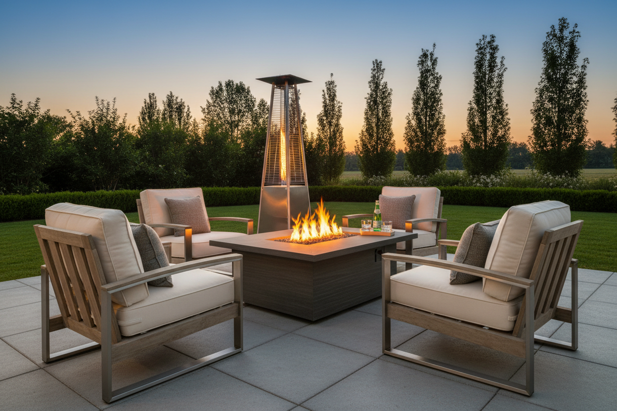 Slideshow Image 2 — Evening Fire Pit Gathering Scene